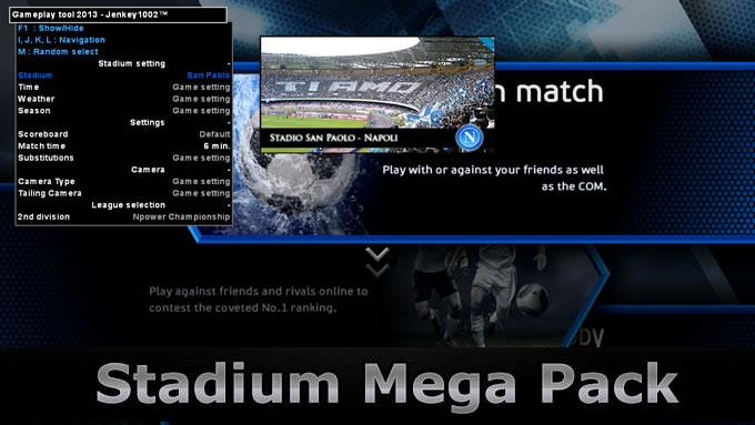 PESJP Patch Stadium Mega pack для PES 2013