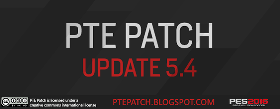 PTE Patch Update 5.4 для PES 2016