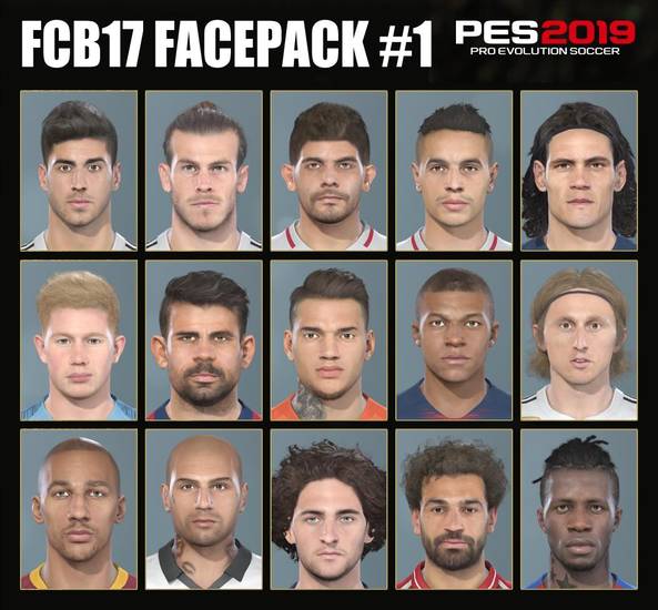 FIFA19 Conversions Faces Pack #1 For PES 19